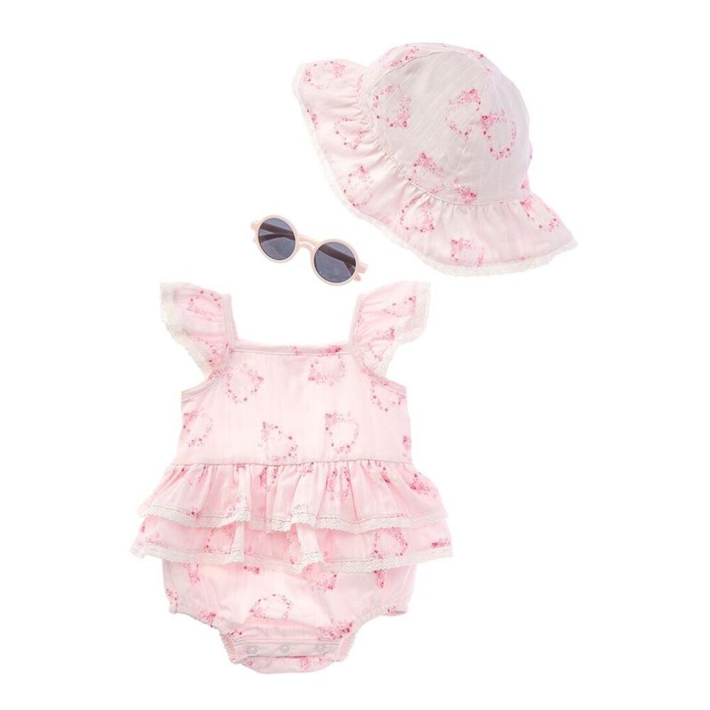 Shabby Chic  3Pc Dress Set, Purple